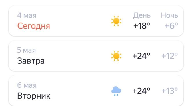 День будет ясным и без осадков