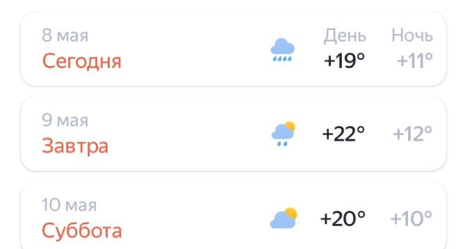 Тепло и дождь ждут орчан 8 мая