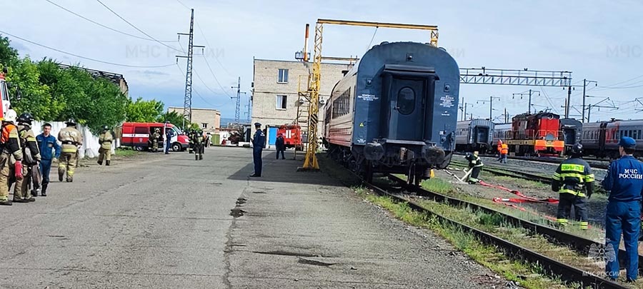 Пожар в пассажирском вагоне