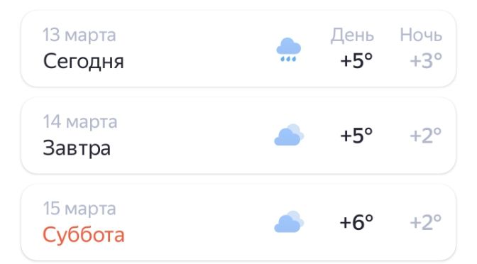 Теплый фронт принесет повышение температуры до +8°C