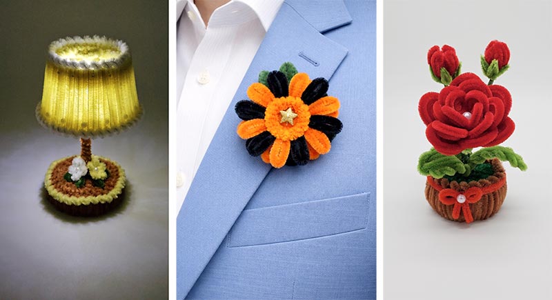 От цветов до брелоков и светильников