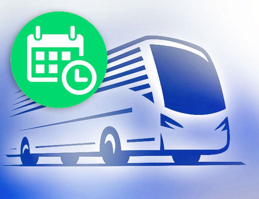 Автобус № 10 едет по маршруту