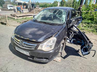 «Ниссан» въехал в маршрутку