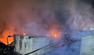  Большой пожар в Первомайском локализован